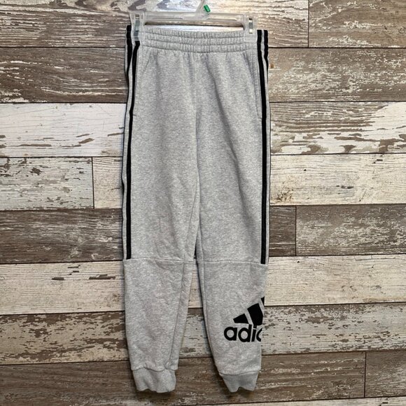 adidas Other - Adidas Light Heather Grey Fleece Youth Boy's Loose Fit Jogger Sweatpants